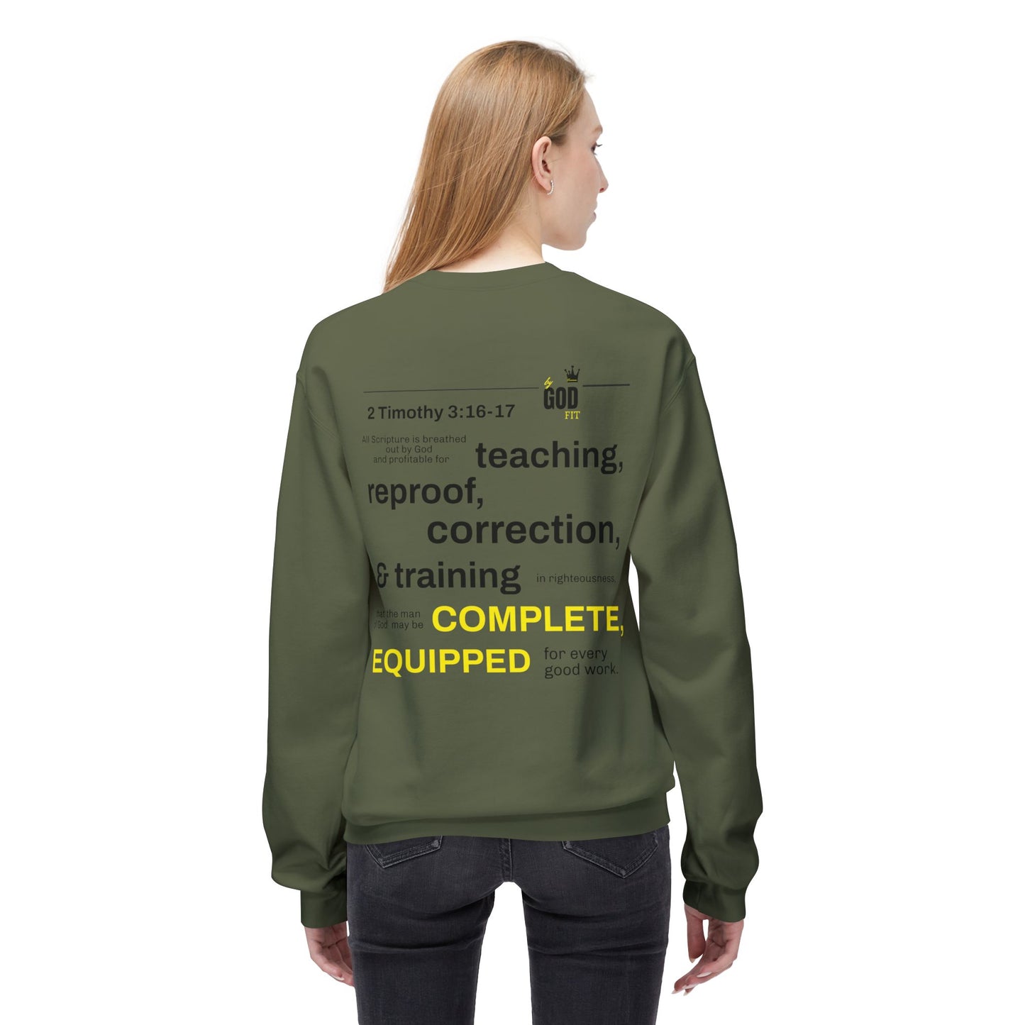 Unisex Fleece Sweatshirt - Inspirational Christian Message
