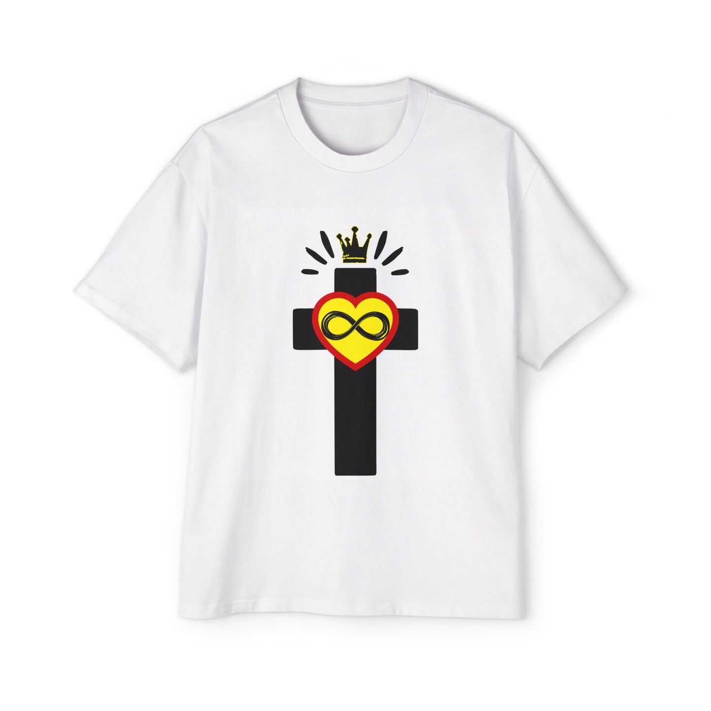 Everlasting Life Oversized Tee - Spiritual Design for Men