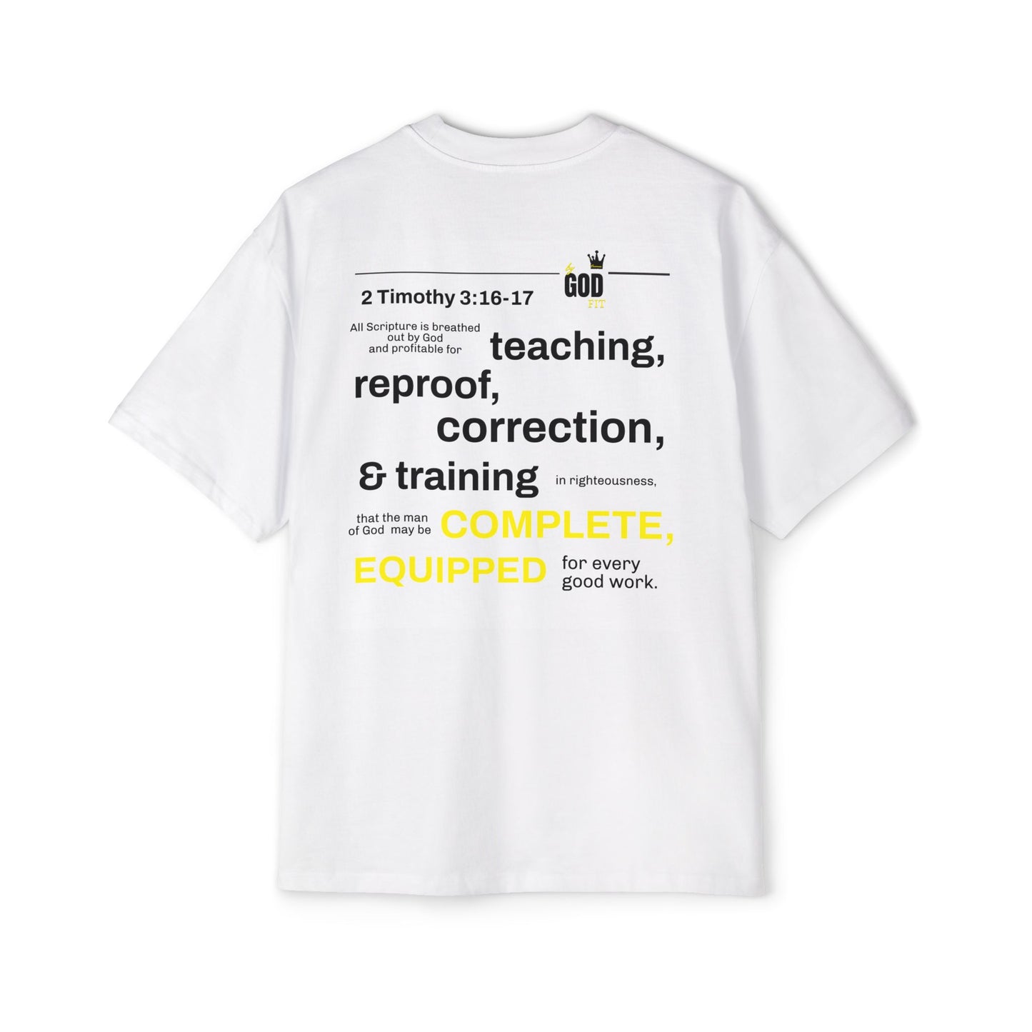 Men's Heavy Oversized Tee - Inspirational Graphic Tee with 'WORD' Print